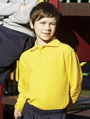 Picture of Kids Long Sleeve Basic Polo