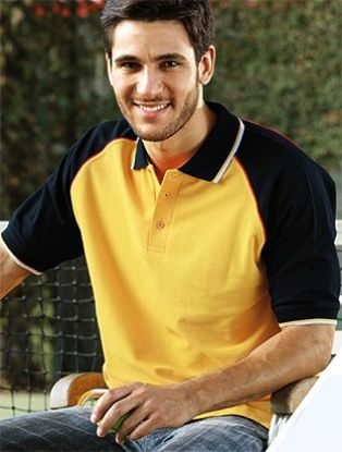 Picture of Unisex Adults Three Tone Polo