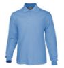 Picture of Plain Colour Poly Face Cotton Backing Long Sleeve Polo